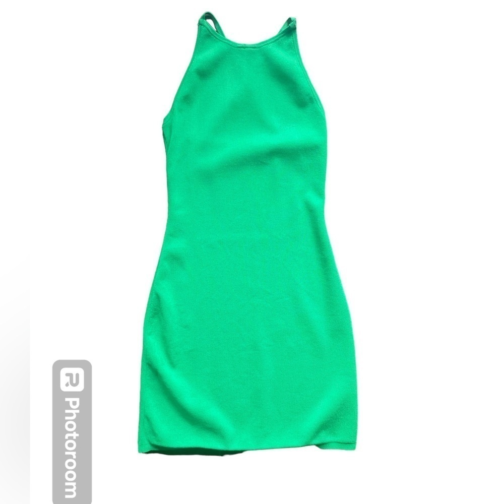 Aritzia Babaton Green Sculpt Knit Mini Dress XS